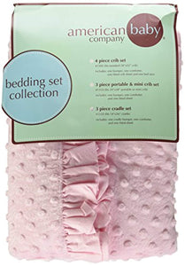 Heavenly Soft Minky Dot 3-Piece Cradle Bedding Set - EK CHIC HOME