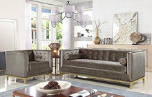 Load image into Gallery viewer, Iconic Elegant Tufted Velvet Plush Taupe - EK CHIC HOME