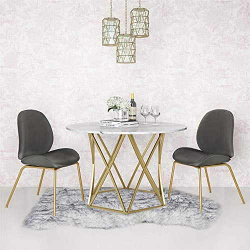 Elle Dining Table Faux Marble - EK CHIC HOME