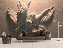 Load image into Gallery viewer, Wall Mural 3D Wallpaper Embossed Modern Minimalist Flying Pigeon Living Room - 350cm×256cm - EK CHIC HOME