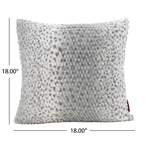 Silver Dusk Faux Furry Pillows and Throw Blanket Combo (Set of 3) - EK CHIC HOME