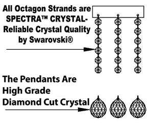 Swarovski Crystal Trimmed Chandelier 37X38 W/Crystal Balls - EK CHIC HOME