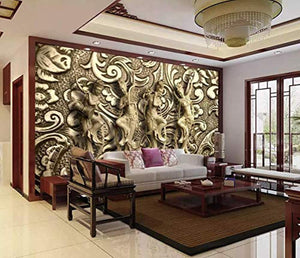 Greek Sculpture Art Wallpaper 3D Embossed Cement Wall Murals - EK CHIC HOME