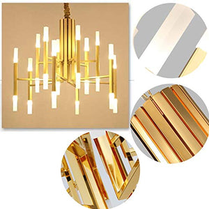 Modern Gold Chandelier Glass  LED Pendant Light Fixture  (24-Light Heads) - EK CHIC HOME
