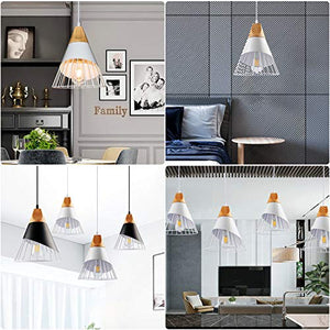 Swag Pendant Lights with Iron Cage(3 Kits) - EK CHIC HOME