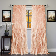 Load image into Gallery viewer, Sheer Voile Vertical Ruffled Window Curtain Panel  2 Piece - EK CHIC HOME
