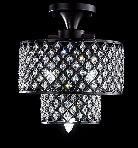 Legend Antique Black Finish 3-light Crystal Chandelier - EK CHIC HOME