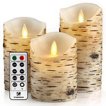 Load image into Gallery viewer, Flickering Candles, Candles Birch Set of 3 - EK CHIC HOME