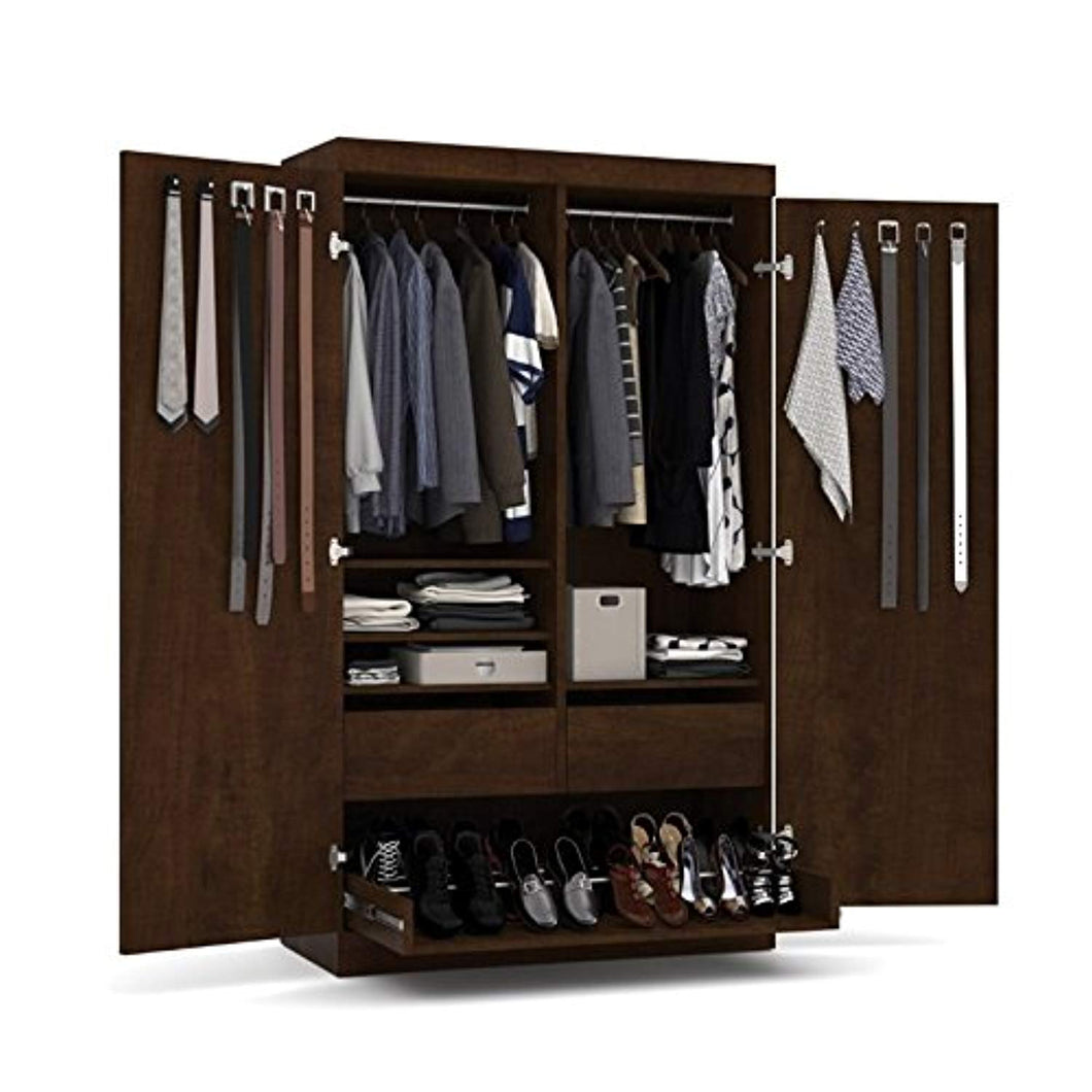 CHIC Designs Pullout Armoire in Chocolate - EK CHIC HOME