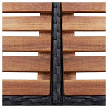 Load image into Gallery viewer, Square Spa Surround Black 105.5&quot;x105.5&quot;x21.7&quot; Poly Rattan - EK CHIC HOME