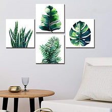 Load image into Gallery viewer, Leaf Home Wall Decorations Canvas Prints Boho  Set of 4 Piece 12&quot; X 12&quot; - EK CHIC HOME