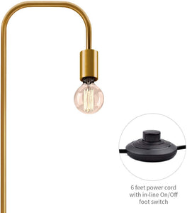 Industrial 64'' LED Floor Lamp - Antique Brass Gold - EK CHIC HOME