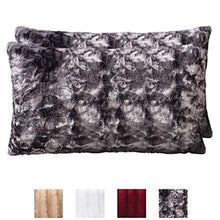Load image into Gallery viewer, Faux Fur Pillowcases, Set of 2 Decorative Case Sets-12x20 - EK CHIC HOME