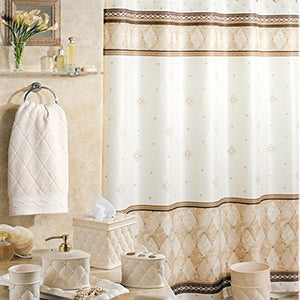 Corinthia Beige Shower Curtain - EK CHIC HOME