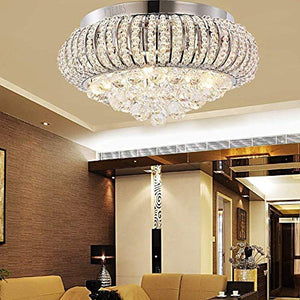 LED Modern Chandelier Crystals Pendant Flush Mount Ceiling Light - EK CHIC HOME