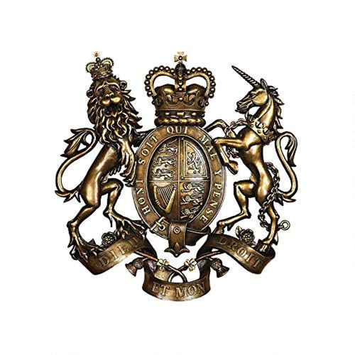 Royal Coat of Arms of Great Britain Wall Sculpture - EK CHIC HOME