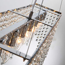 Load image into Gallery viewer, Modern Linear Rectangular Island Dining Room Crystal Chandelier - EK CHIC HOME