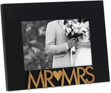 Load image into Gallery viewer, White Wood Sentiments “Mr &amp; Mrs” Picture Frame, 4x6 inch, - EK CHIC HOME