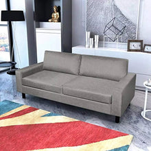 Load image into Gallery viewer, 3-Seater Modern Sofa, Sofa Futon Couch with Armrest  Light Gray - EK CHIC HOME