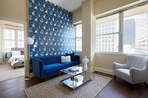 Luxury Midcentury Modern Sofa Blue - EK CHIC HOME