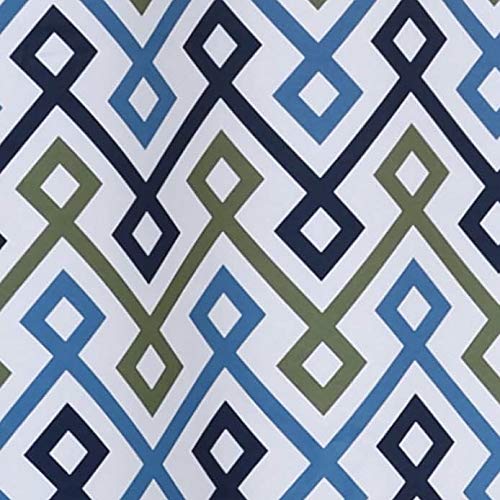 Geometric Trellis Printed Thermal Insulated Blackout Curtains 52 x 84 inch - EK CHIC HOME