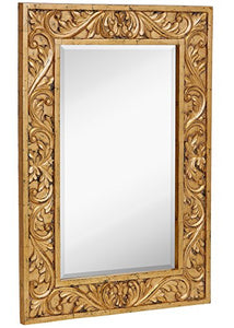 Large Gold Antique Framed Mirror 24" x 35" - EK CHIC HOME