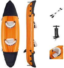 Load image into Gallery viewer, 2 Person Inflatable Kayak, Orange Boat Fishing Portable - EK CHIC HOME