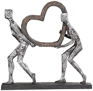 The Weight of Love 12" High Figurines and Heart Sculpture - EK CHIC HOME