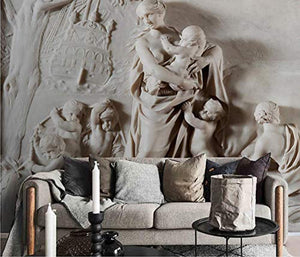 Wall Mural 3D Wallpaper Embossed Little Angel Figure Living Room - EK CHIC HOME