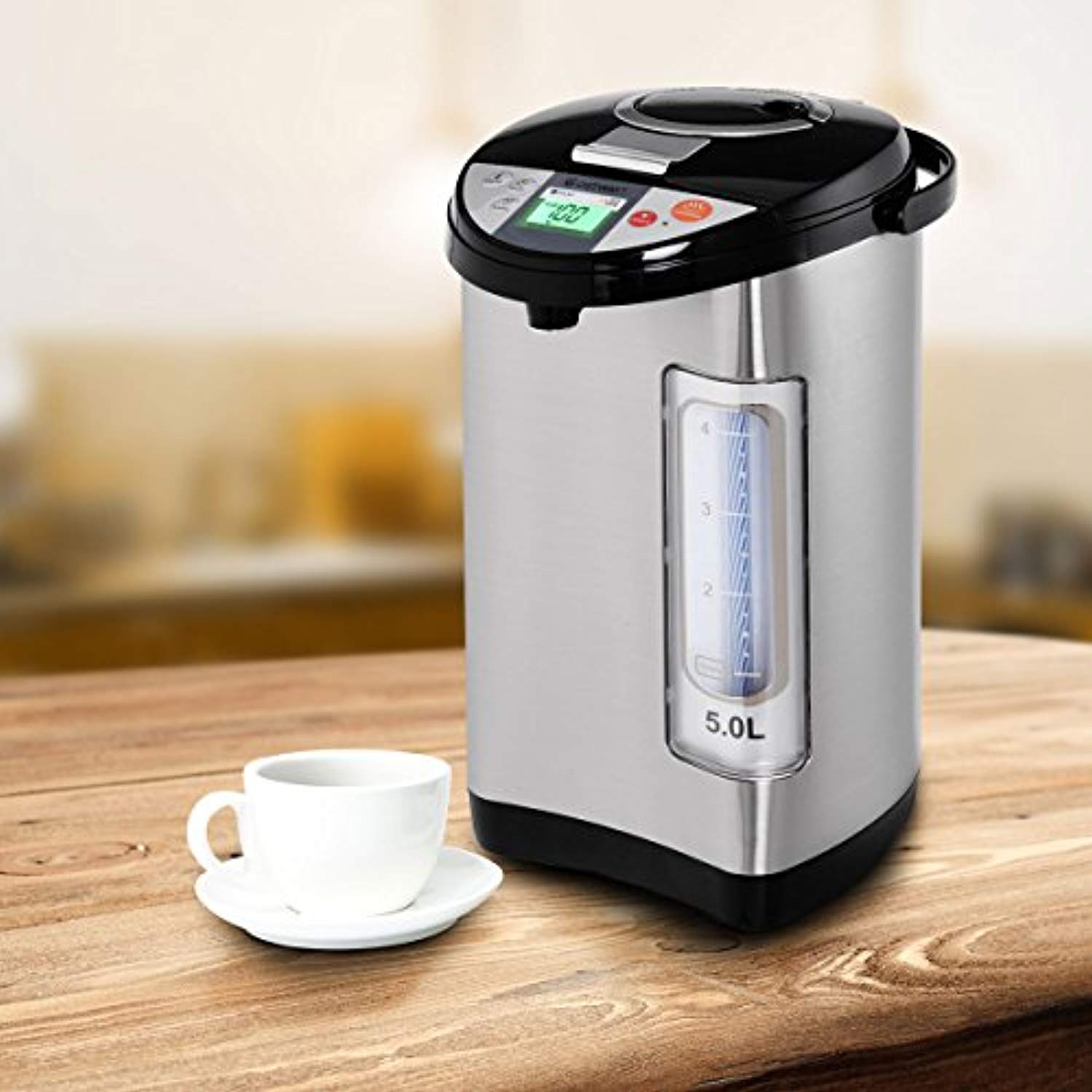 Instant Electric Hot Water Boiler and Warmer, 5-Liter LCD Water Pot wi