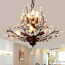 Load image into Gallery viewer, Vintage Crystal Branch Chandeliers Black With 7 Light - EK CHIC HOME