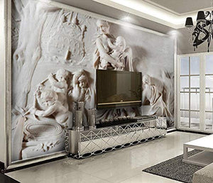 Wall Mural 3D Wallpaper Embossed Little Angel Figure Living Room - EK CHIC HOME