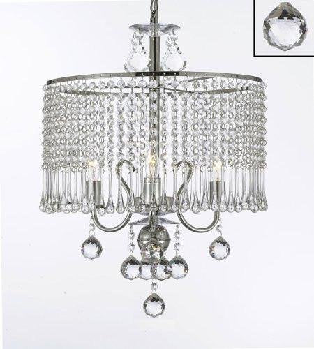 Contemporary 3-light Crystal Chandelier With Crystal Shade W 16