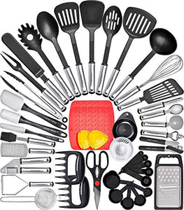 Kitchen Utensil Set Cooking Utensils Set - Nylon Kitchen Utensils Set Kitchen Tool Set 44 Pcs. - EK CHIC HOME