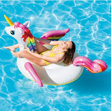 Load image into Gallery viewer, Unicorn Inflatable Ride-On Pool Float, 79&quot; X 55&quot; X 38&quot; - EK CHIC HOME