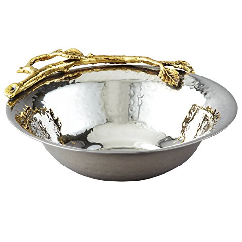 CHIC  Elegance Golden Vine Hammered Bowl - EK CHIC HOME