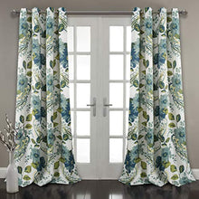 Load image into Gallery viewer, Floral Paisley Window Curtain Panel (Set of 2) 84&quot; x 52&quot; Blue - EK CHIC HOME
