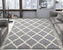 Load image into Gallery viewer, Ottomanson Collection shag Trellis Area Rug, 7&#39;10&quot; x 9&#39;10&quot; - EK CHIC HOME