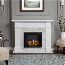 Load image into Gallery viewer, Real Flame Kipling Electric Fireplace in White Marble - EK CHIC HOME