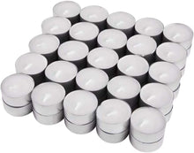 Load image into Gallery viewer, Bulk Set of 250 Tealight Candles in Metal Cups (White) 4.5 Hour Burn Time - EK CHIC HOME