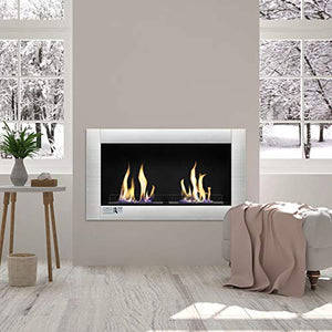 37" Ventless Built in Recessed Bio Ethanol Fireplace Wall Mounted - EK CHIC HOME