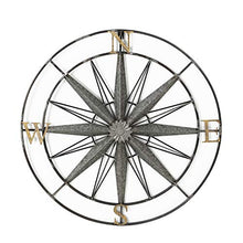 Load image into Gallery viewer, Compass Metal Wall Hanging Art Decor 27.5x27.5 Inches - EK CHIC HOME