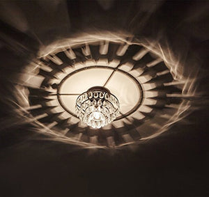 Antique Black Flush Mount Light Fixture Ceiling Crystal Light - EK CHIC HOME
