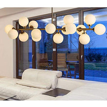 Load image into Gallery viewer, Modern Chandelier Chandelier Ceiling Lights Modo 16 Glass DNA LED Gold Round - EK CHIC HOME