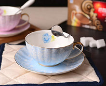 Load image into Gallery viewer, CHIC Porcelain Tea Cup and Saucer Coffee Cup Set with Saucer and Spoon - EK CHIC HOME