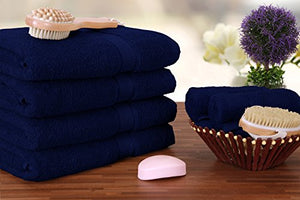 Premium Bath Towels (Pack of 4, 27 x 54) 100% Ring-Spun Cotton Towel Set - EK CHIC HOME