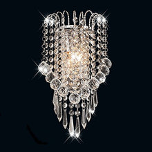 Load image into Gallery viewer, House Scone Crystal Wall Lamp, Silver - EK CHIC HOME