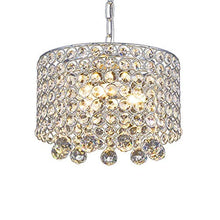Load image into Gallery viewer, Modern Crystal Chandelier, 3-light Flush Mount Ceiling Light Fixture 9.8Inches - EK CHIC HOME