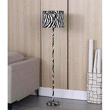 Load image into Gallery viewer, 59&quot; Faux Suede Floor Lamp in Zebra Print - EK CHIC HOME