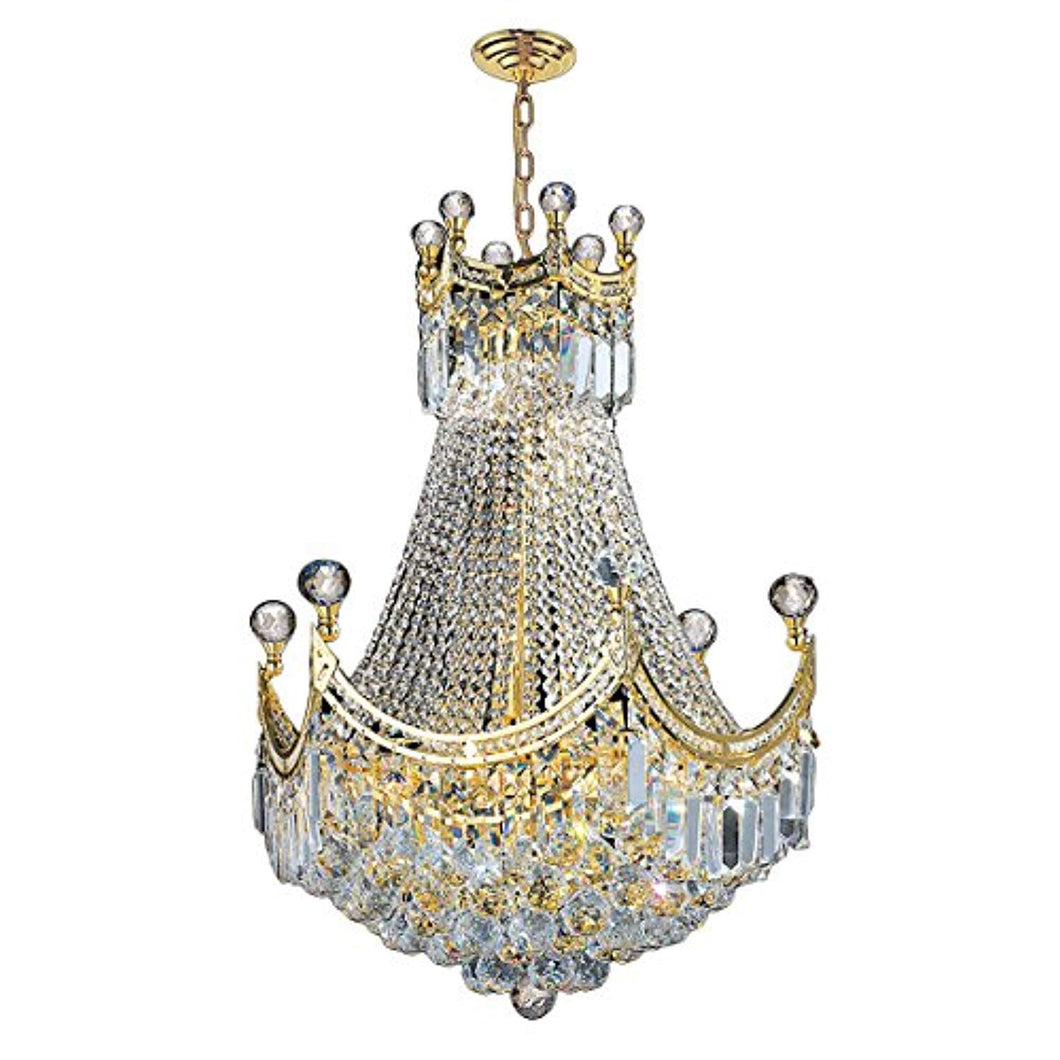 Empire Collection 9 Light Gold Finish Chandelier 20